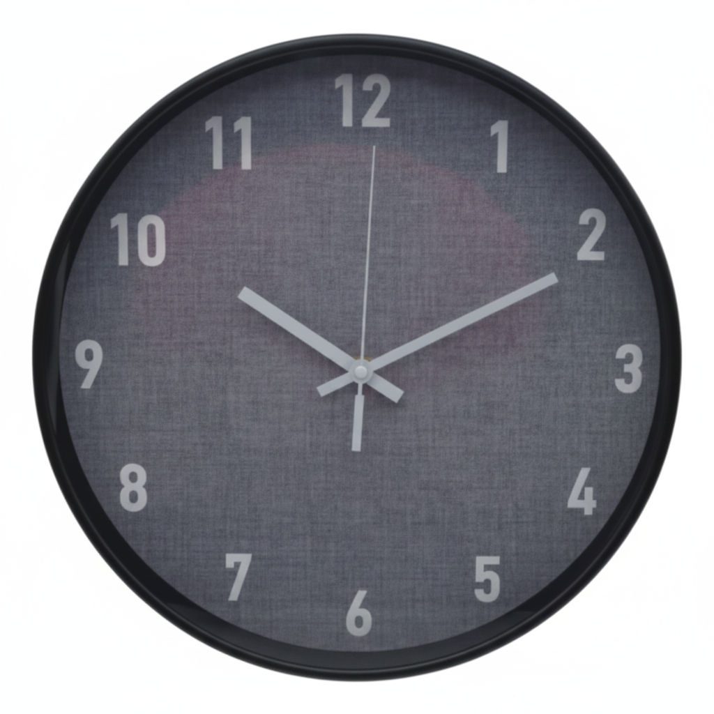 Reloj de Pared Minimalista - Textura Estilo Lino 28 CM