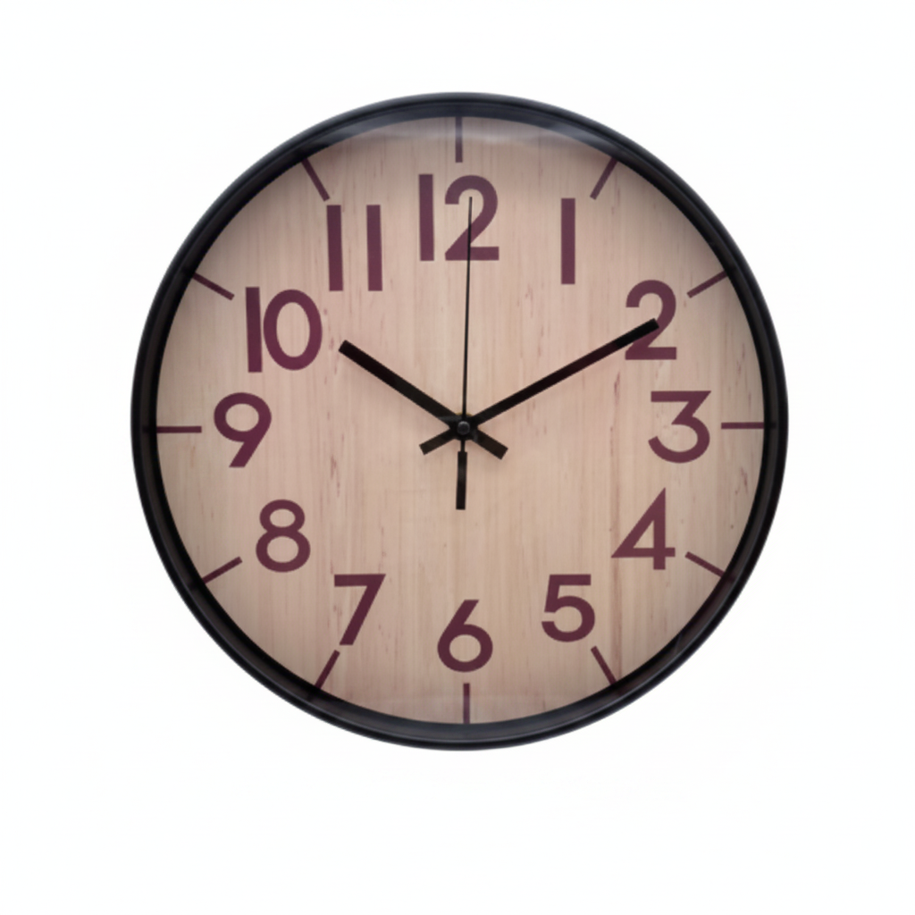 Reloj de Pared Nórdico - Acabado Madera Natural 28CM