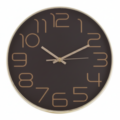 Reloj de Pared Minimalista Luxury - Negro y Dorado 30 CM