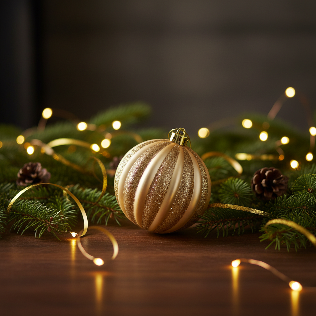 Bola de Navidad Dorada 15cm