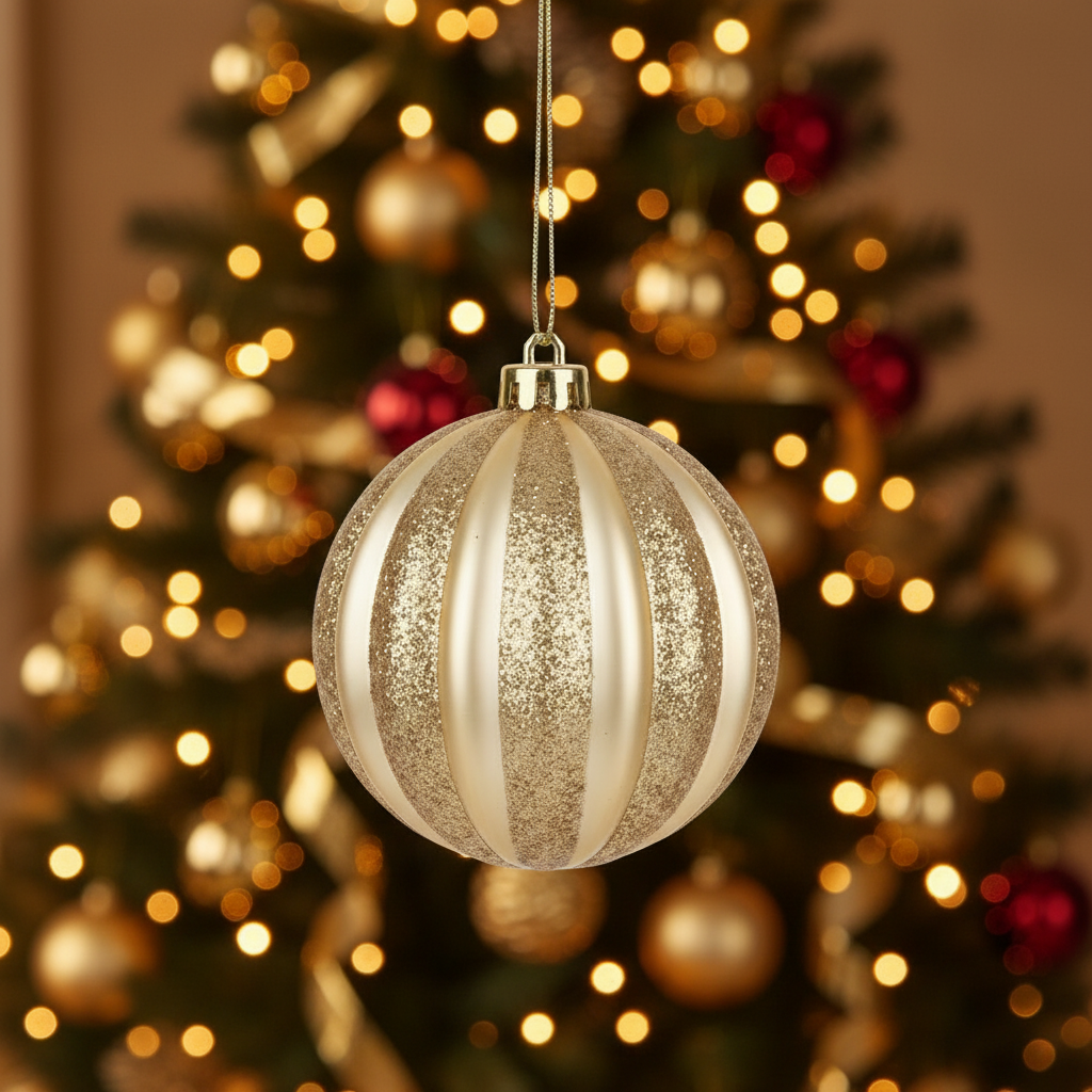 Bola de Navidad Dorada 12cm