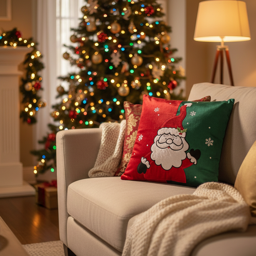 Forro de Cojin Papa Noel