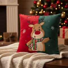 Funda de Cojin Navidad de Reno