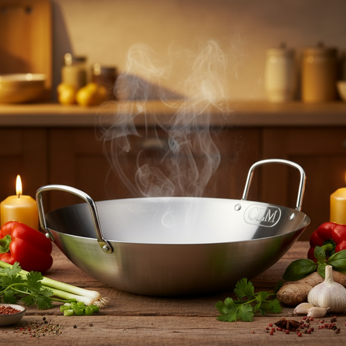 Wok de Acero Inoxidable 50cm