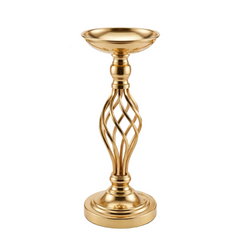 Candelabro Metalico Pequeño Dorado
