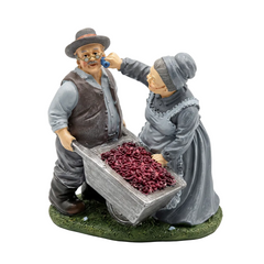 Figura Decorativa de Abuelitos con Carretilla 20cm