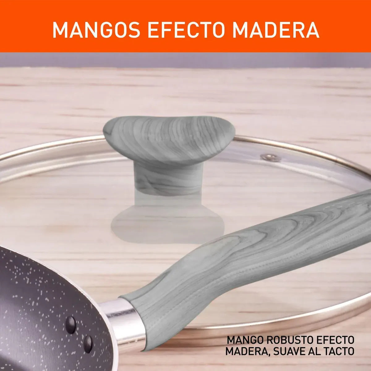 Sartén 20 Cm Antiadherente Tapa Vidrio Origin Imusa