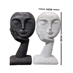 ESCULTURA DE CABEZA ABSTRACTA