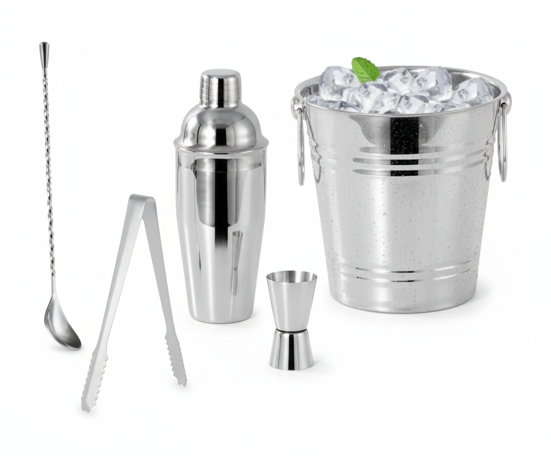 Set 5 Piezas de Coctelería Bartender