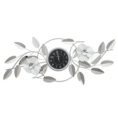 Reloj de Pared Decorativo Silver Bloom (122 x 55 cm)