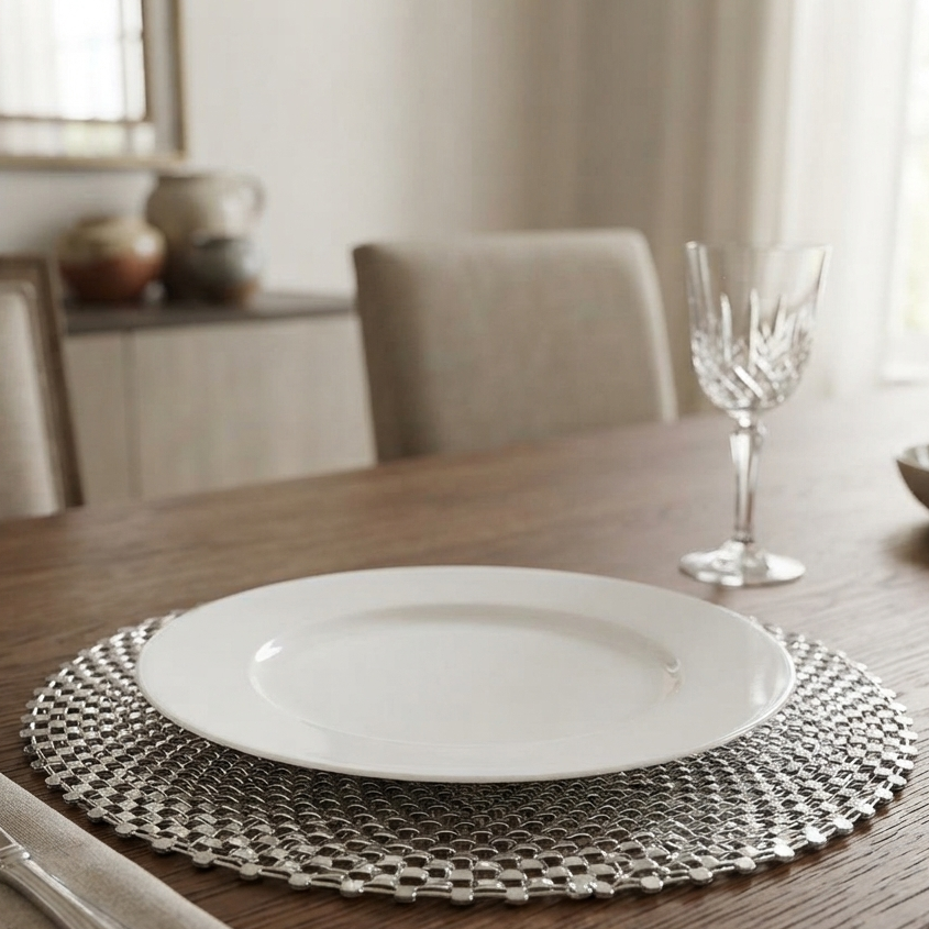 Individual Redondo Plateado