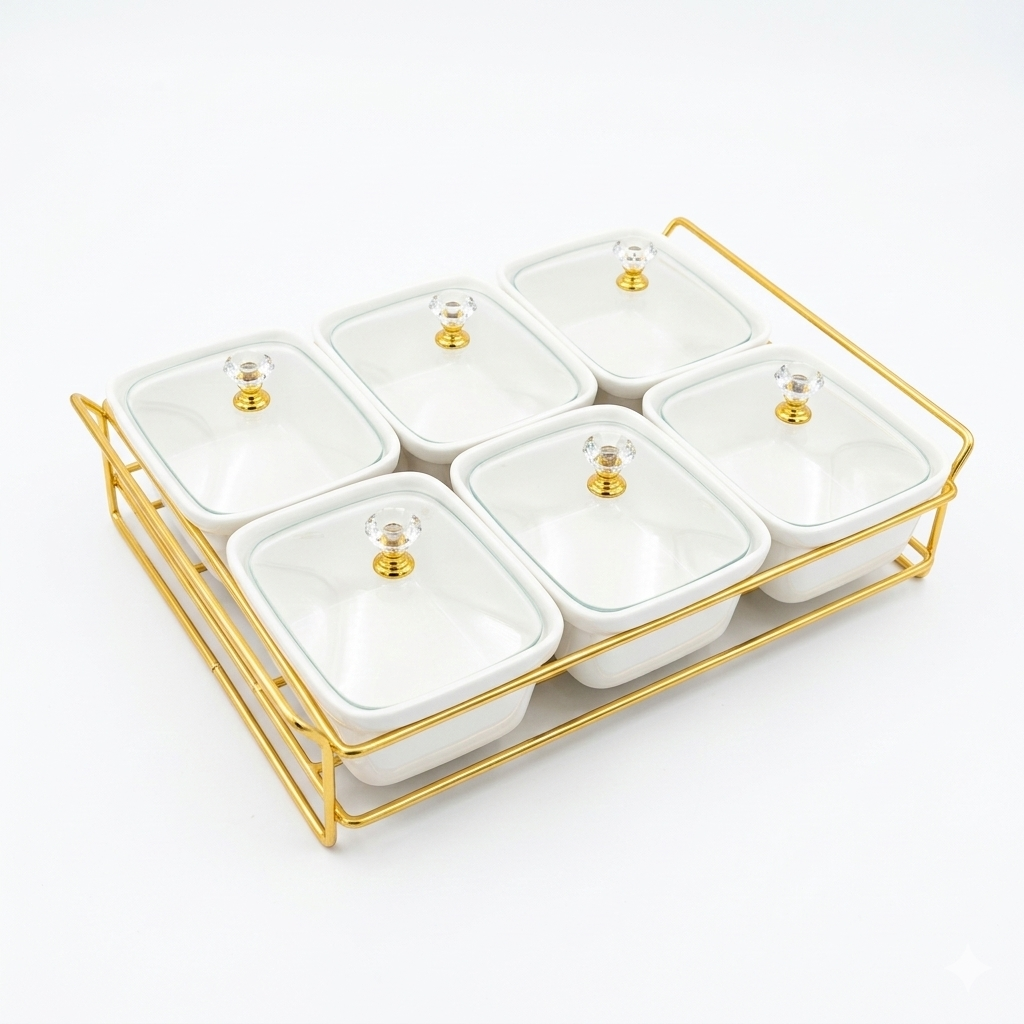 Set de Salseros de Lujo 6 Servicios