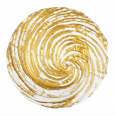Plato Base de Cristal con detalles Dorado (32 cm)