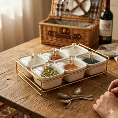 Set de Salseros de Lujo 6 Servicios