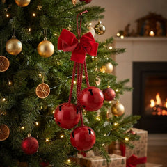 Colgante Navideño con Cascabeles Rojos 44cm