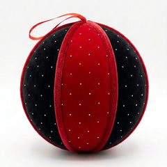 Bola de Navidad de Terciopelo Bicolor 12cm