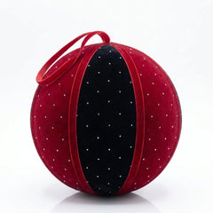 Bola navideña de terciopelo bicolor 20cm