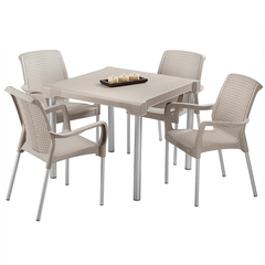 Juego Comedor Rimax Shia Taupe