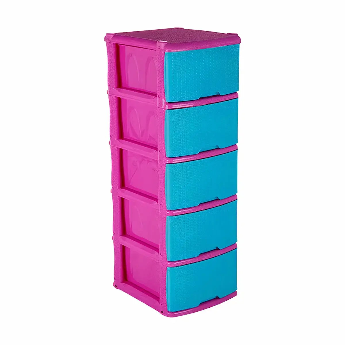Mueble Organizador Rattan X 5 Cajoneros Color Fucsia Azul Marino Rimoplast