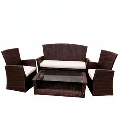 Sala Rattan Wengue En Mimbre Sintetico