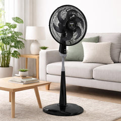 Ventilador Silence Force Control Remoto Pedestal Negro