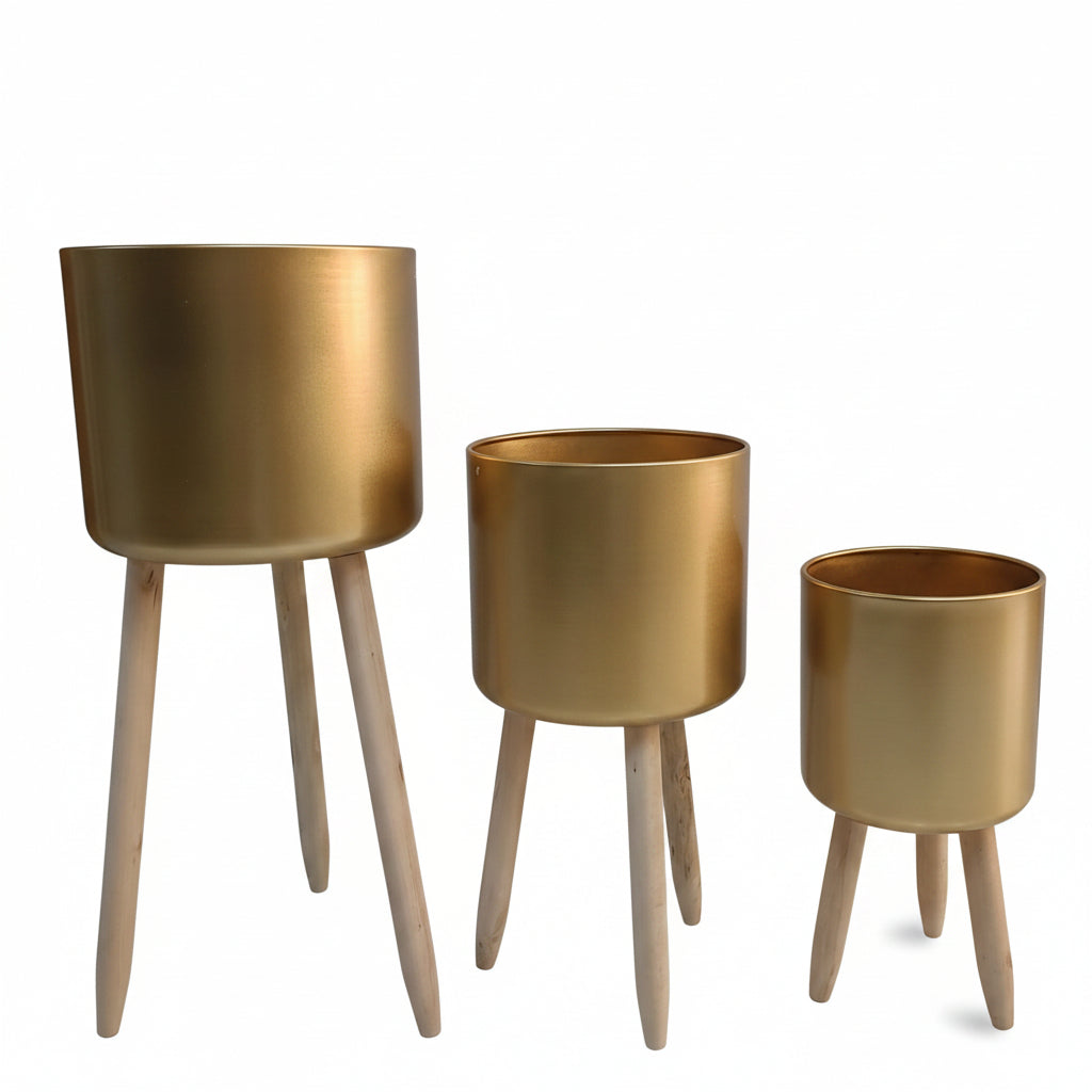 Set Materas Metalicas X3 Dorada