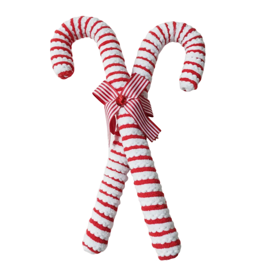 Adorno de Bastones de Caramelo Navideños Cruzados