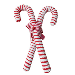 Adorno de Bastones de Caramelo Navideños Cruzados
