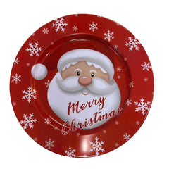 Plato Base Decorativo Navideño Papá Noel - 32 cm