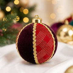 Bola de Navidad Decorativa Rojo y Dorado 20cm