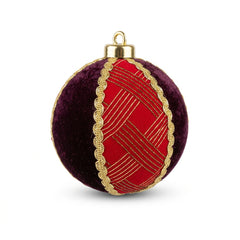 Bola de Navidad Decorativa Rojo y Dorado 20cm