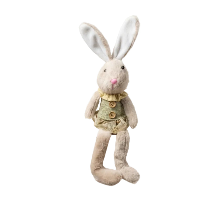 Muñeca Conejita de Pascua Navidad con Vestido Verde 30cm
