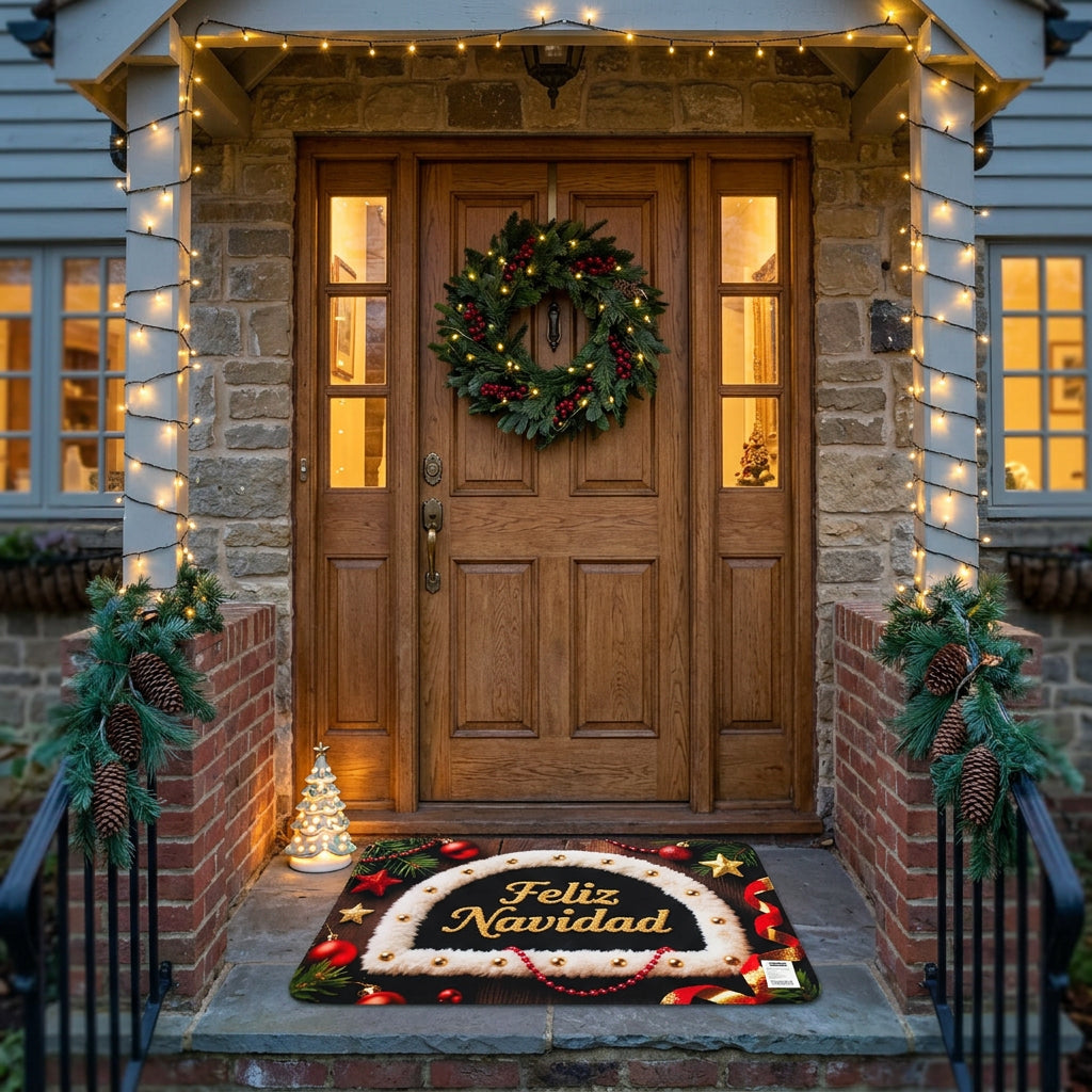 Tapete Decorativo Navideño " Feliz Navidad " 57x37