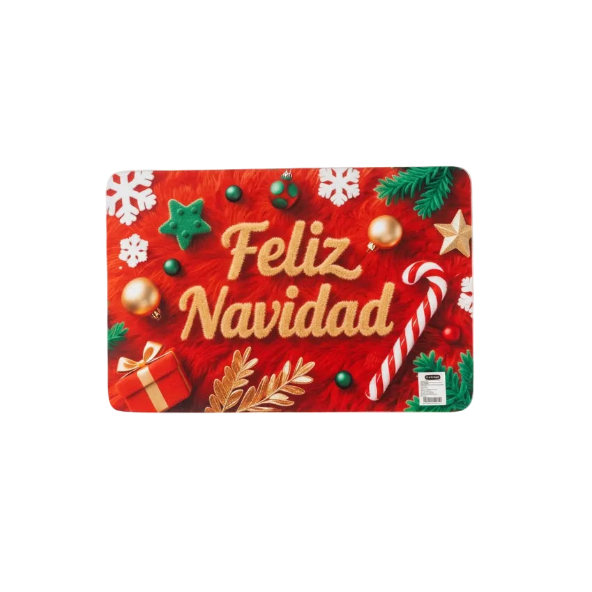 Tapete Decorativo Navideño "Feliz Navidad" 57x37cm