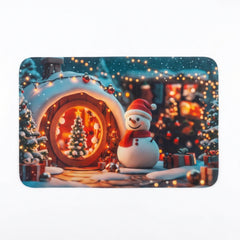 Tapete Decorativo Navideño Hombre de Nieve 57x37cm