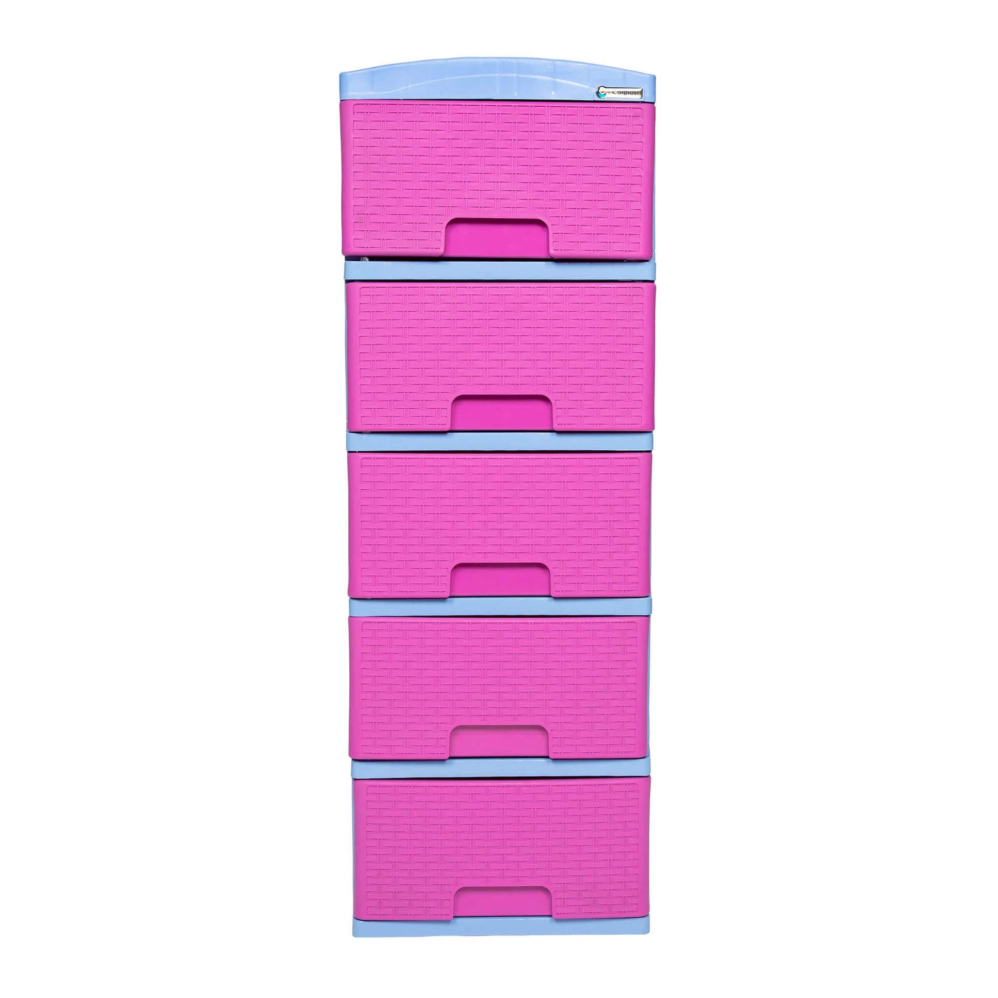 Mueble Organizador Rattan X 5 Cajoneros Color Fucsia Rimoplast
