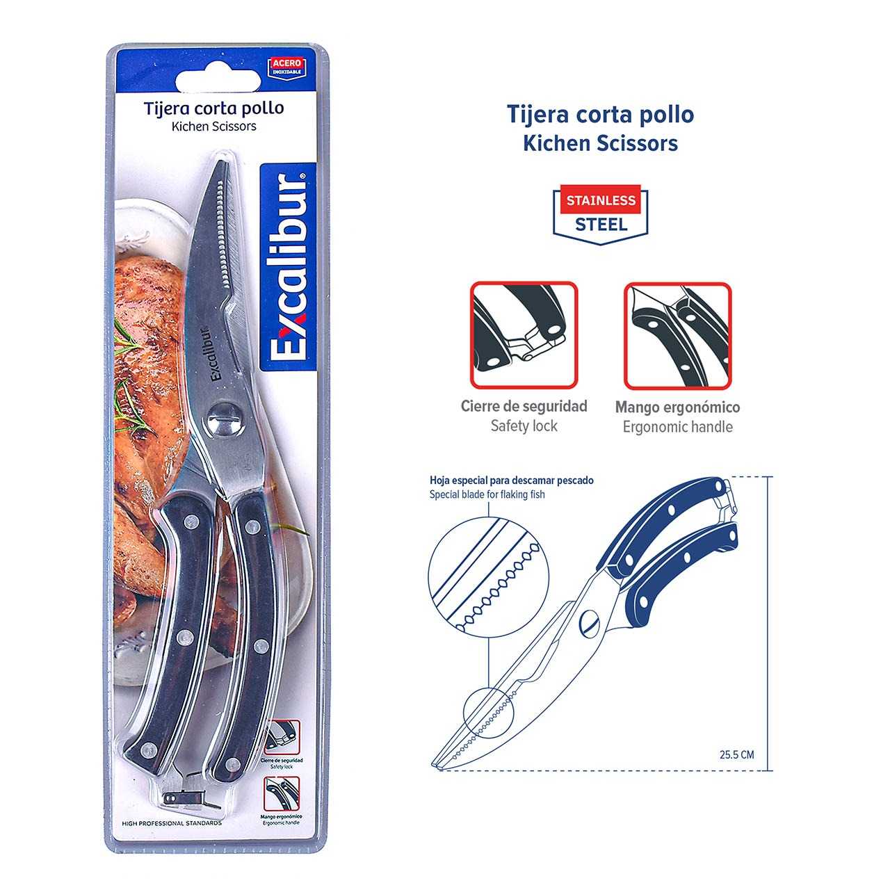 Tijera Cortapollo Excalibur