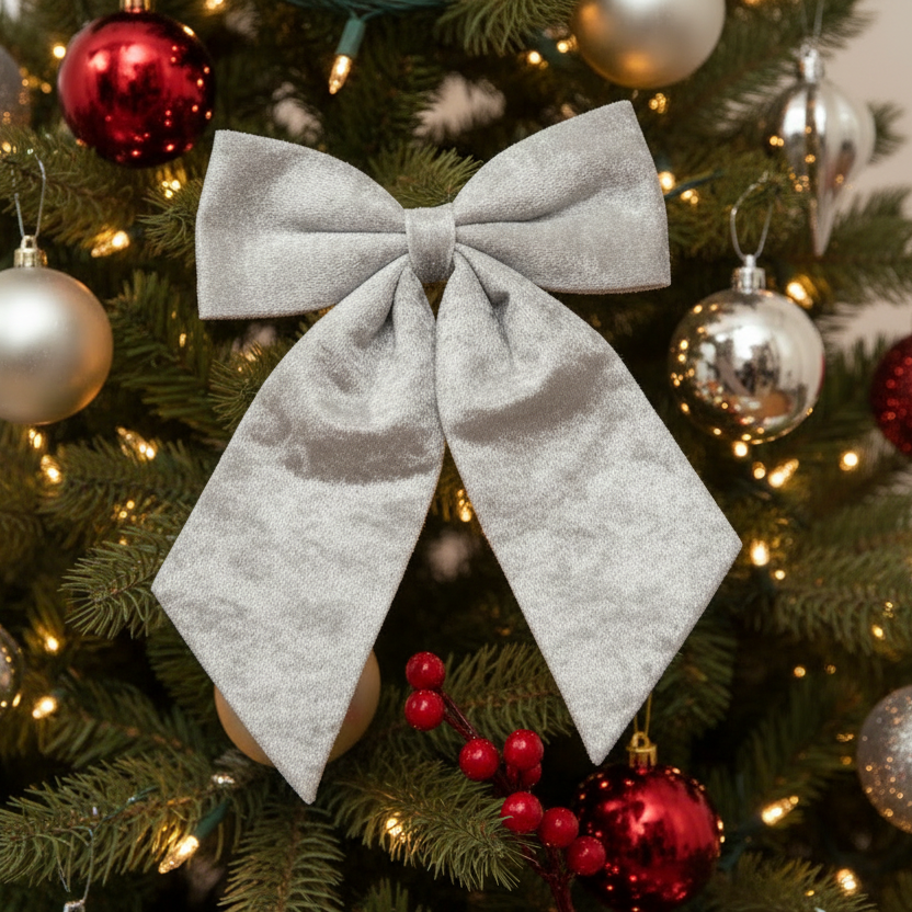 Moño Decorativo Navideño Claro Pequeño