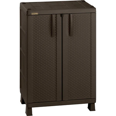 Armario Mediano Apariencia Rattan Wengue / Rimax
