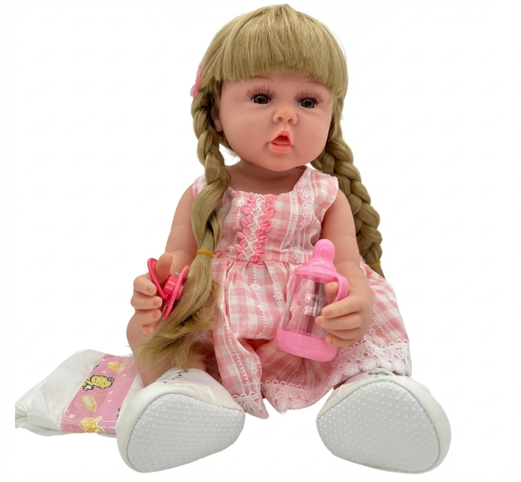 Muñeca Interactiva 55Cm Con Trenza Ref.Ad2801-77