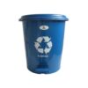 PAPELERA REDONDA DE PEDAL 12L AZUL COLPLAST