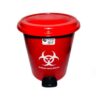 PAPELERA REDONDA DE PEDAL 12L ROJA COLPLAST