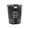 PAPELERA REDONDA DE PEDAL 12L NEGRA COLPLAST