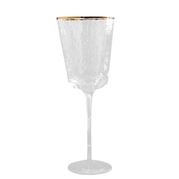COPA VINO TRIANGULAR B/DORADO