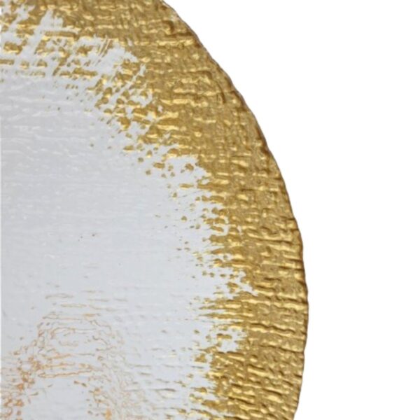 PLATO BASE C/BORDE DORADO - Imagen 2