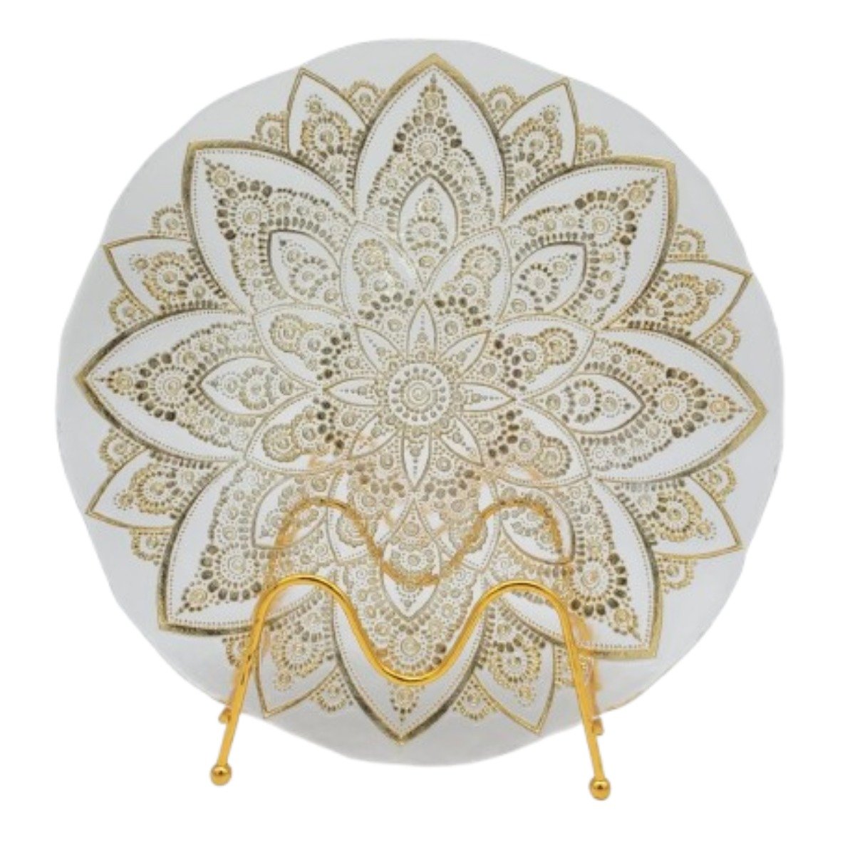PLATO BASE MANDALA DORADA